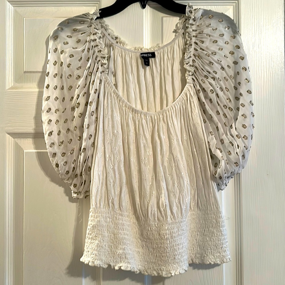 Express Smock Puff Sleeve Blouse